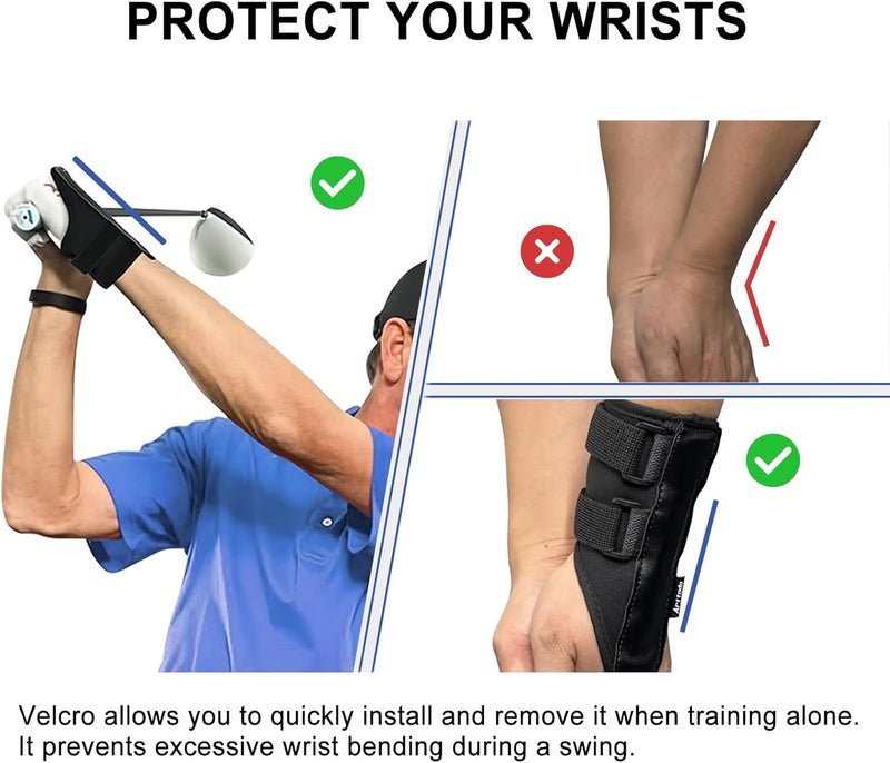 Arttodo Golf Training Kit with Arm Band & Wrist Strap, Golf Swing Training Aid to Correct Wrist Angle and Develop Muscle Memory for Beginner Golfers - Image 3